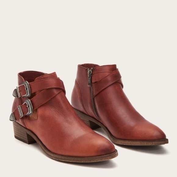 Frye Ray Leather Belt Western Shootie/Ankle Bootie - Picture 5 of 16